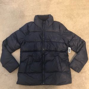 New Old Navy Blue Puffer Jacket Coat sz Small S